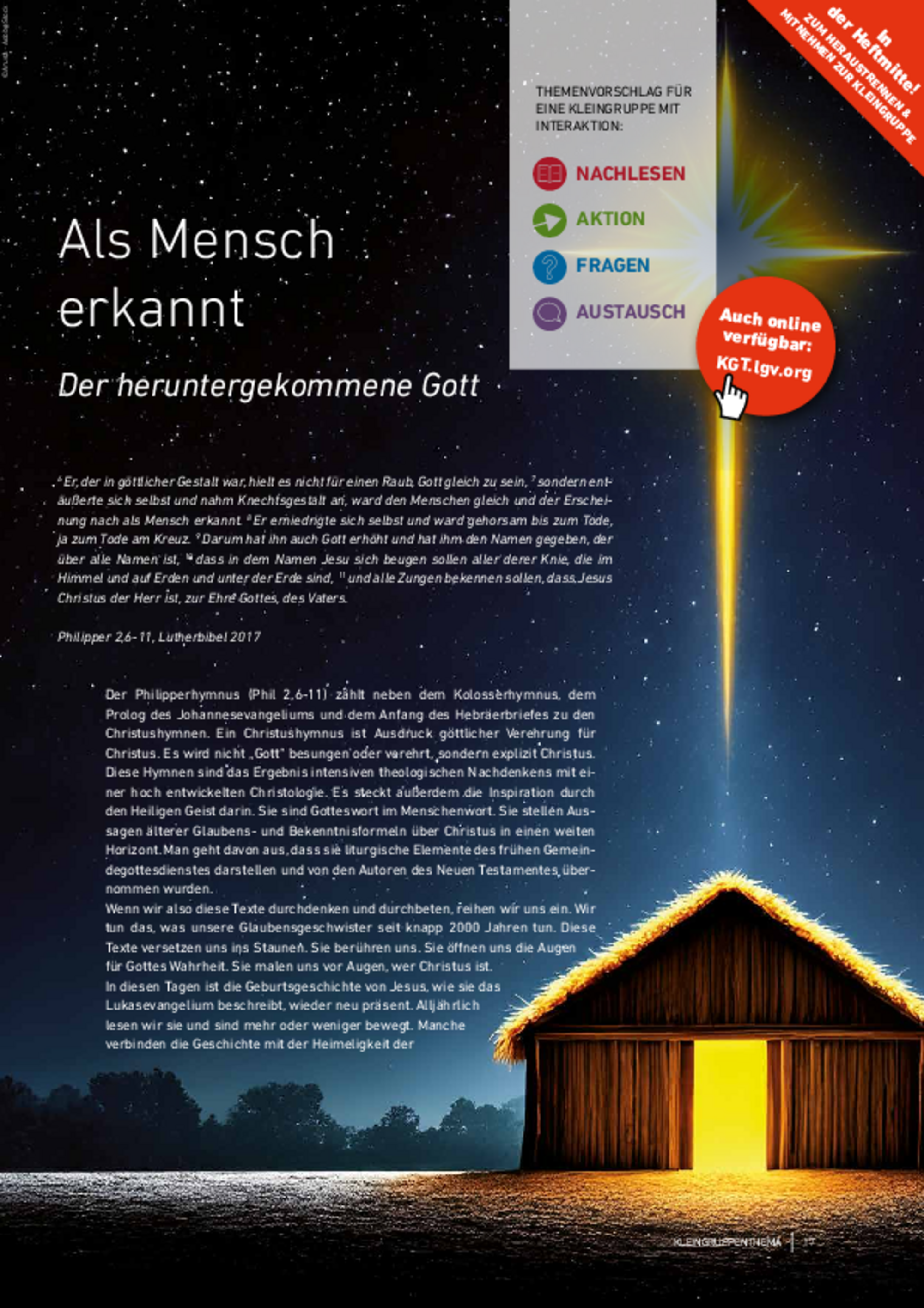 Link zum aktuellen Kleingruppenthema aus unserem Verbandsmagazin